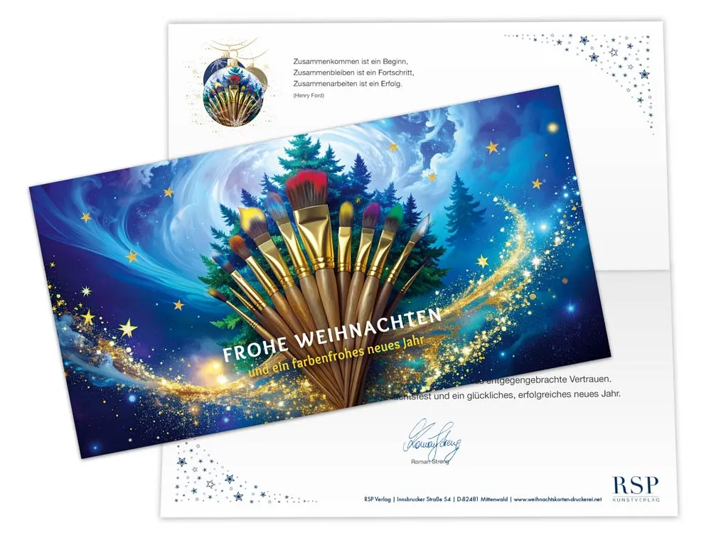 Weihnachtskarten für Malerbetriebe