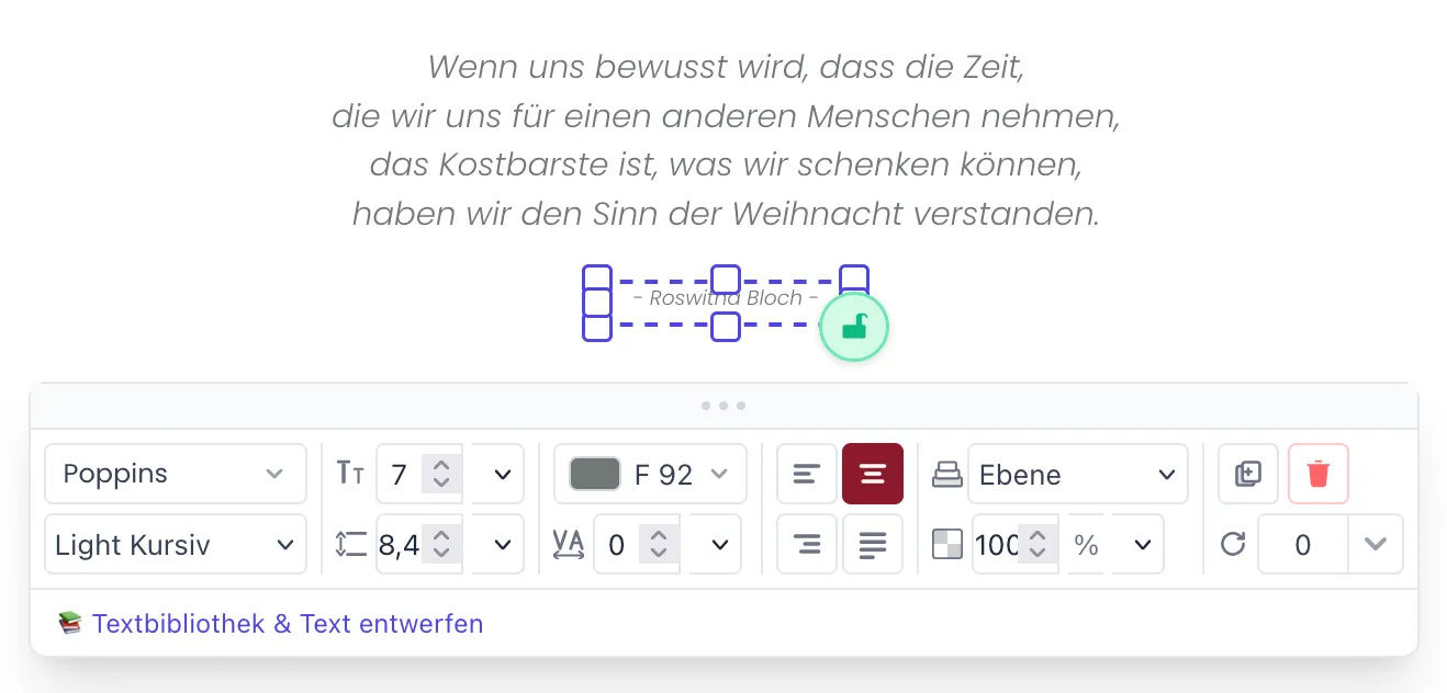 Schriftensammlung für Weihnachtskarten