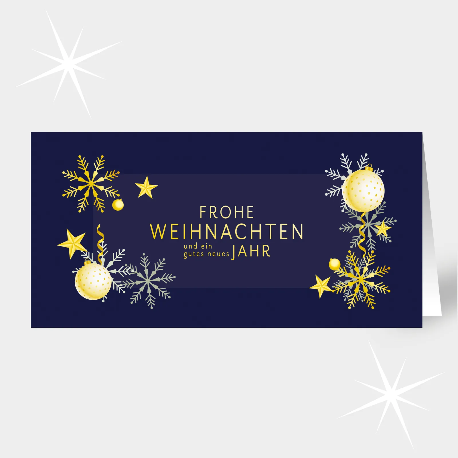 Weihnachtskarte – Vollflächig Blau