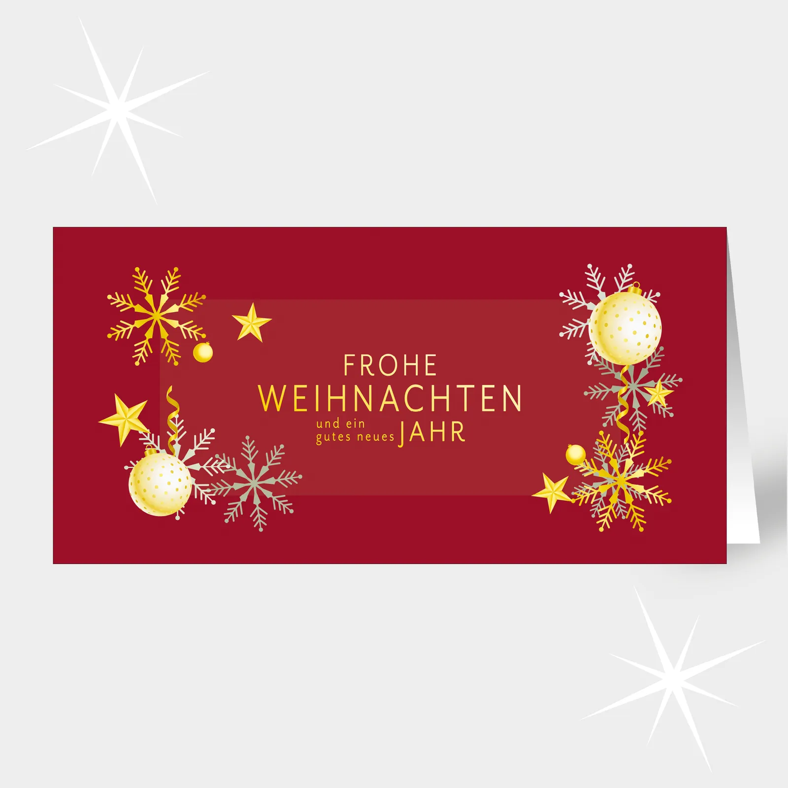 Weihnachtskarte – Vollflächig Rot