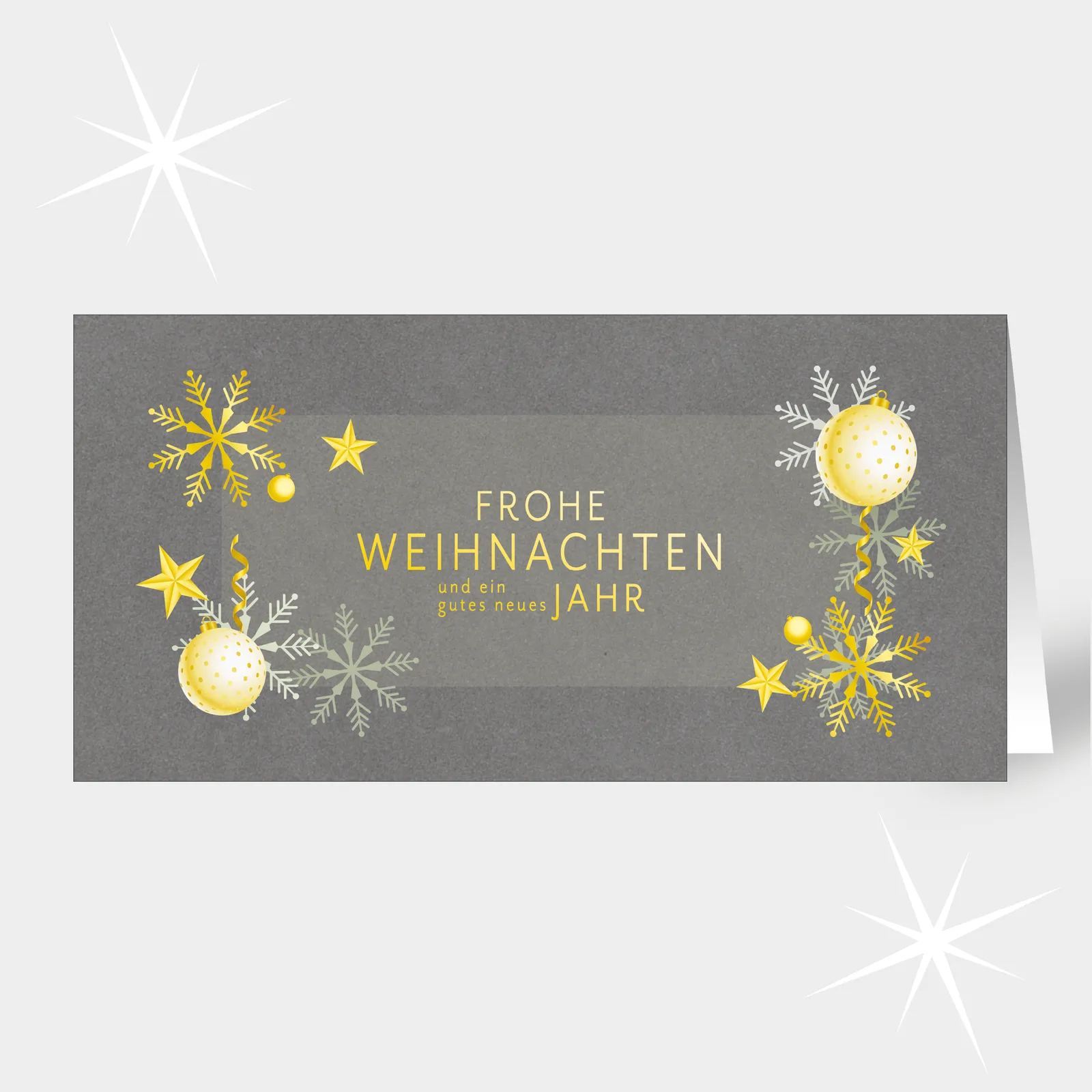 Weihnachtskarte – Silber mit Struktur