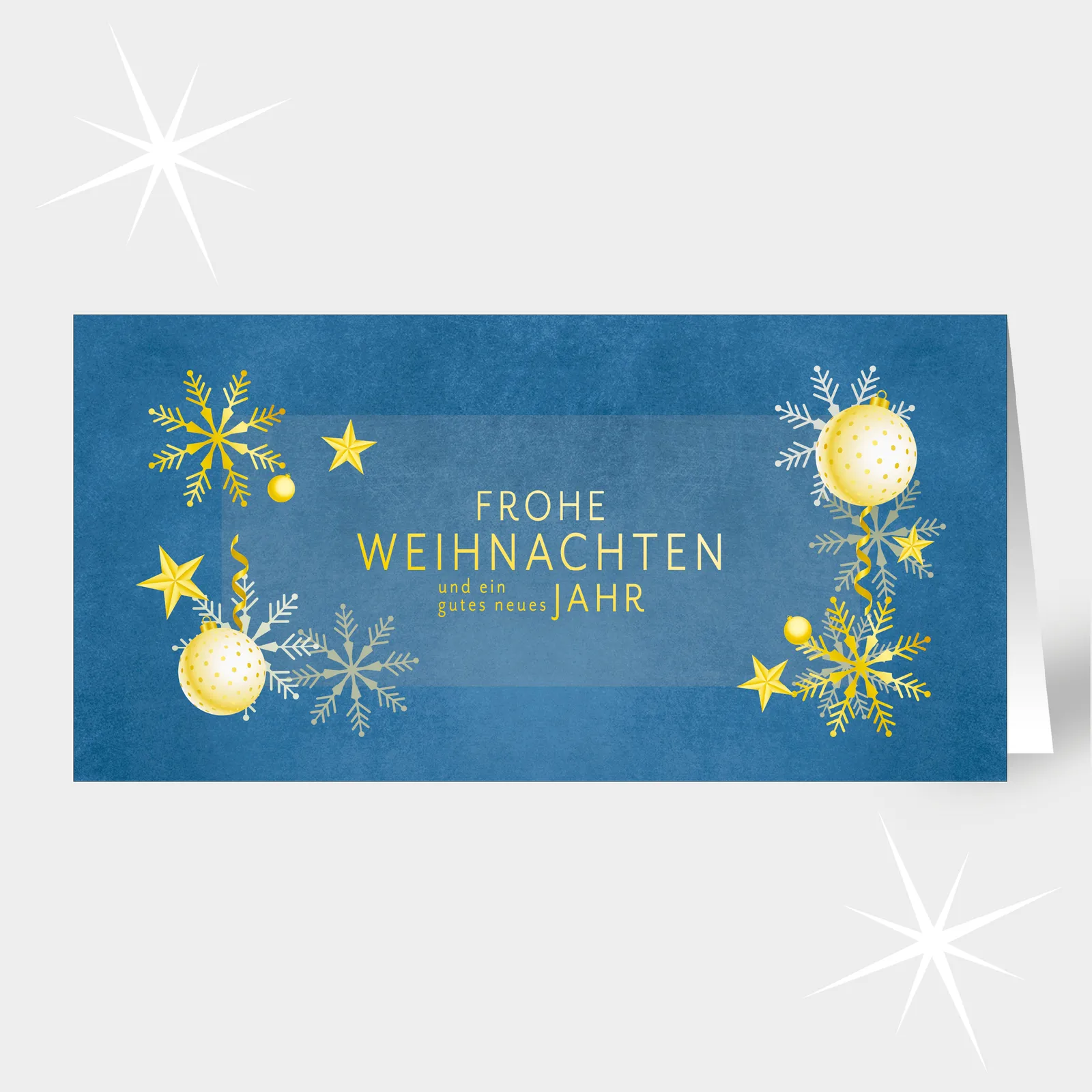 Weihnachtskarte – Blau mit Struktur