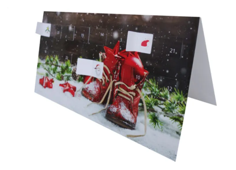 Adventskarte vom RSP Kunstverlag – Adventskalender und Weihnachtskarte in einem